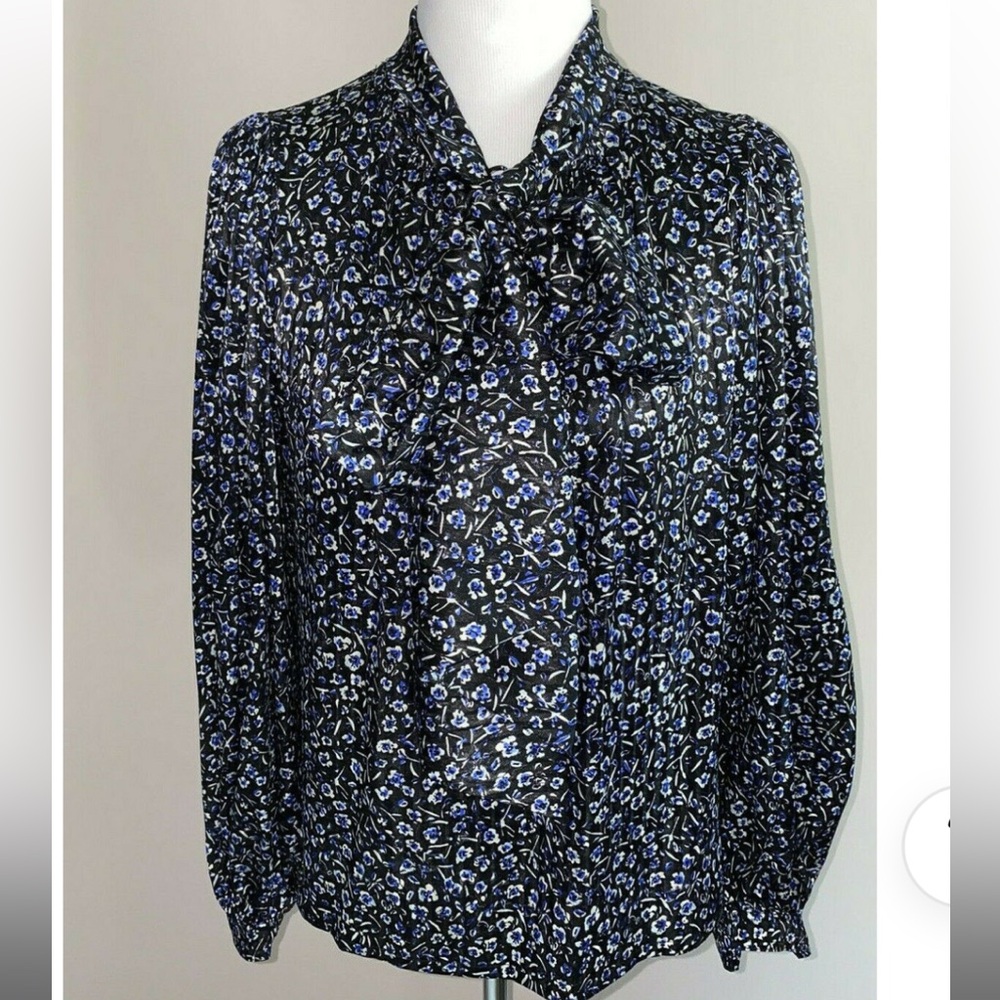 Tory Burch printed bow blouse